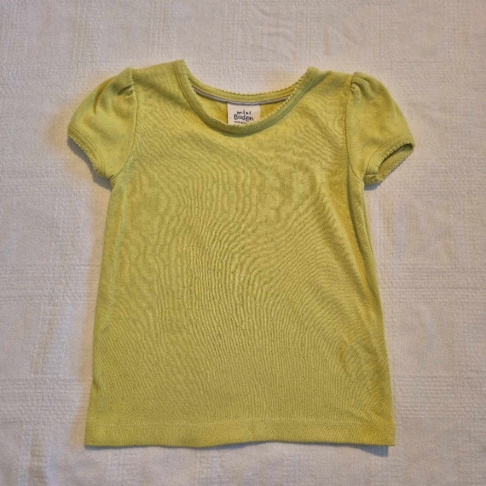 Mini Boden girls size 4-5 years dark yellow shirt, GUC for age